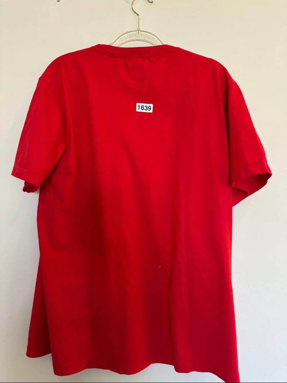 J. Crew Red New York Crew Pocket Logo Tee
